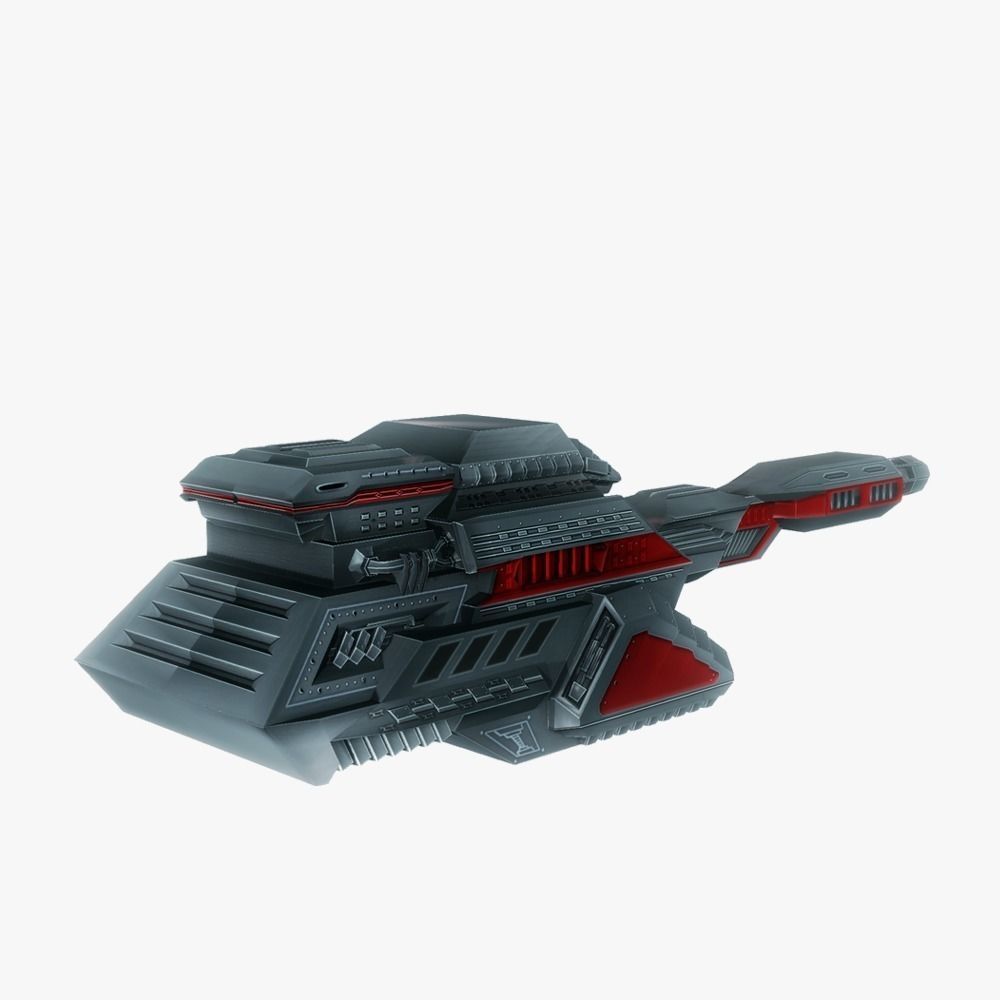 Blaster cannon 05 sci-fi low poly Low-poly 3D model_7