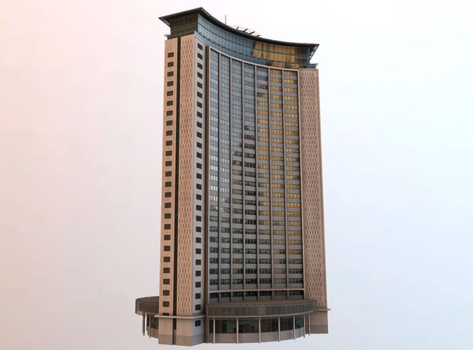 Empress State Building London Low-poly 3D model 6
