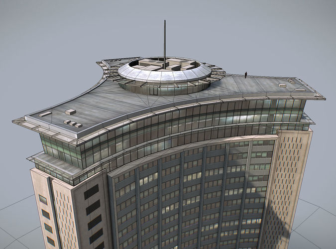 Empress State Building London Low-poly 3D model 2