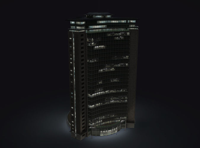 Empress State Building London Low-poly 3D model 4