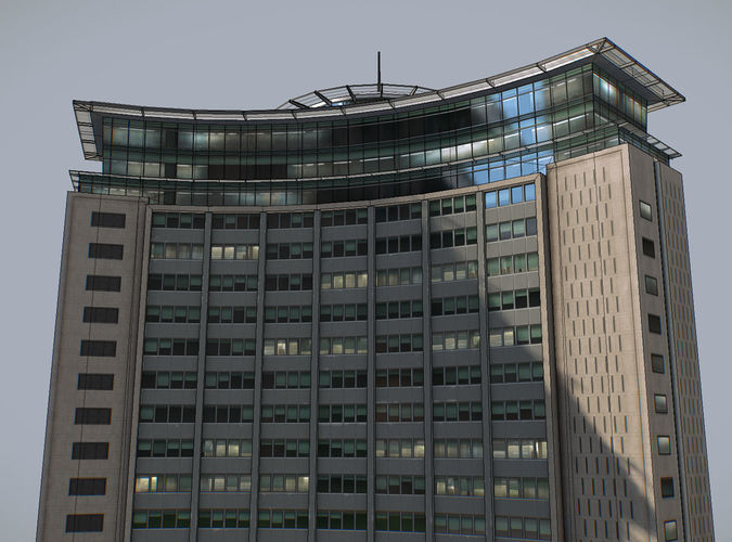 Empress State Building London Low-poly 3D model 5
