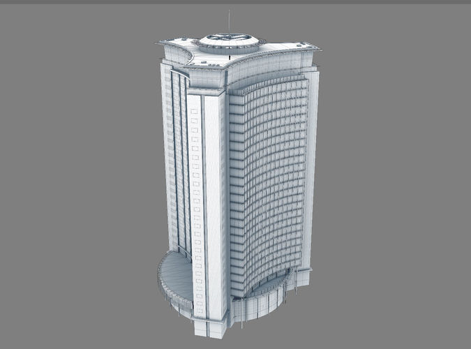 Empress State Building London Low-poly 3D model 7