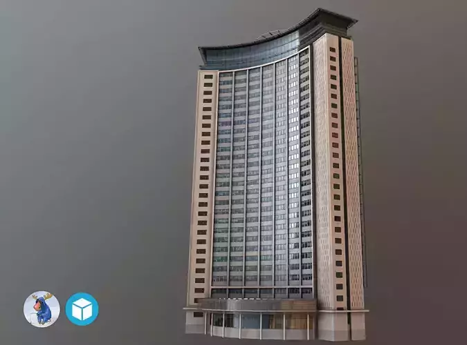 Empress State Building London Low-poly 3D model