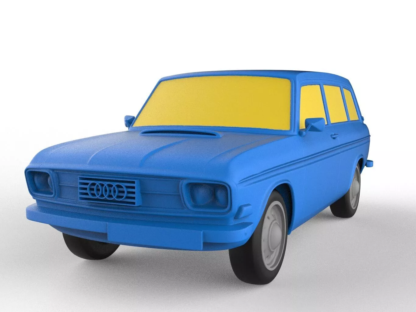 Audi 80 1968 Classic Car 3D print model
