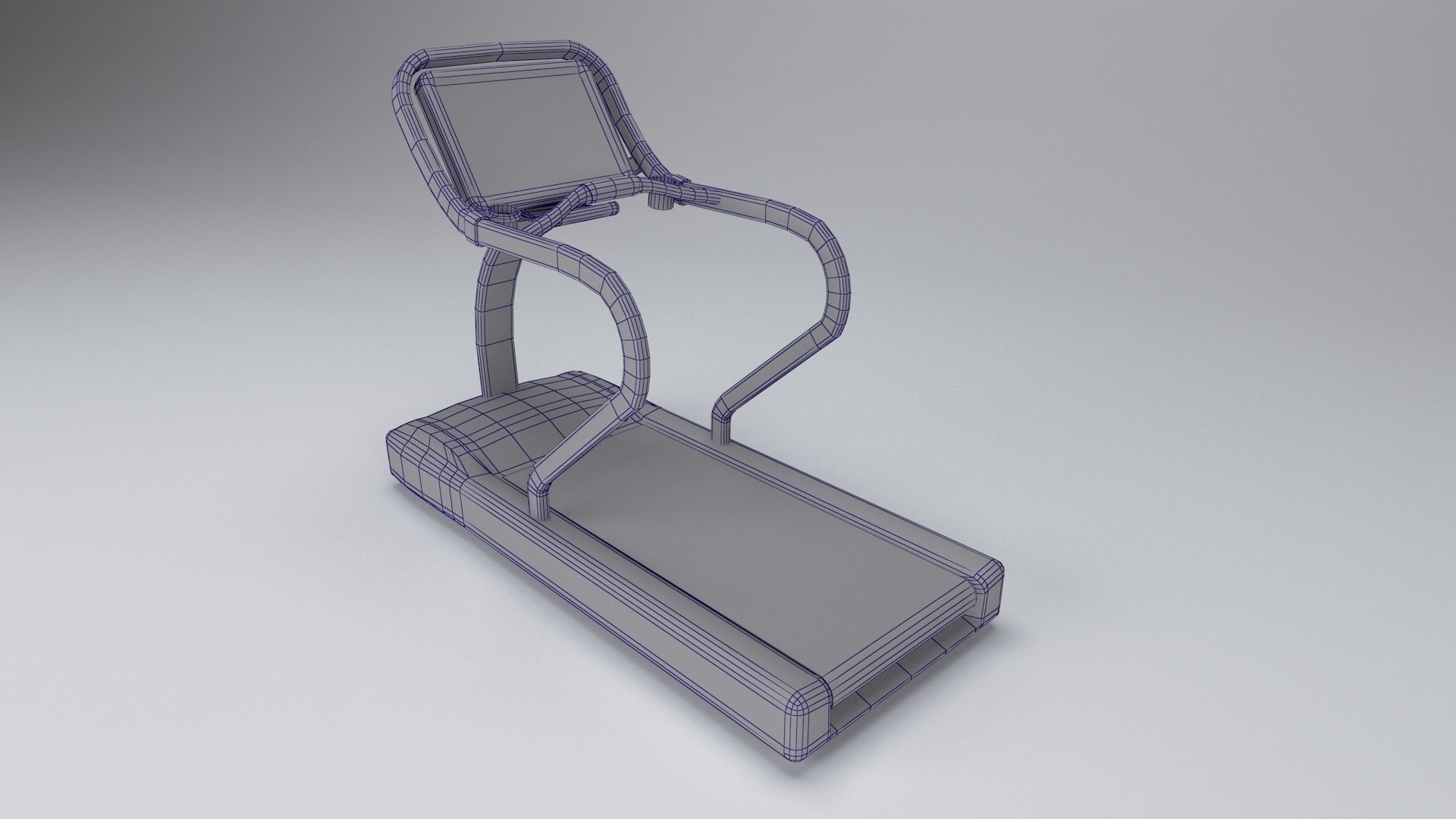 Star trac treadmill low poly Low-poly 3D model_8