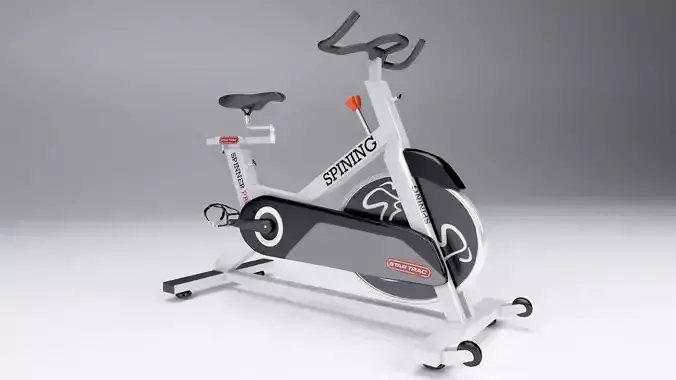 Star track spinning bike Low-poly 3D model