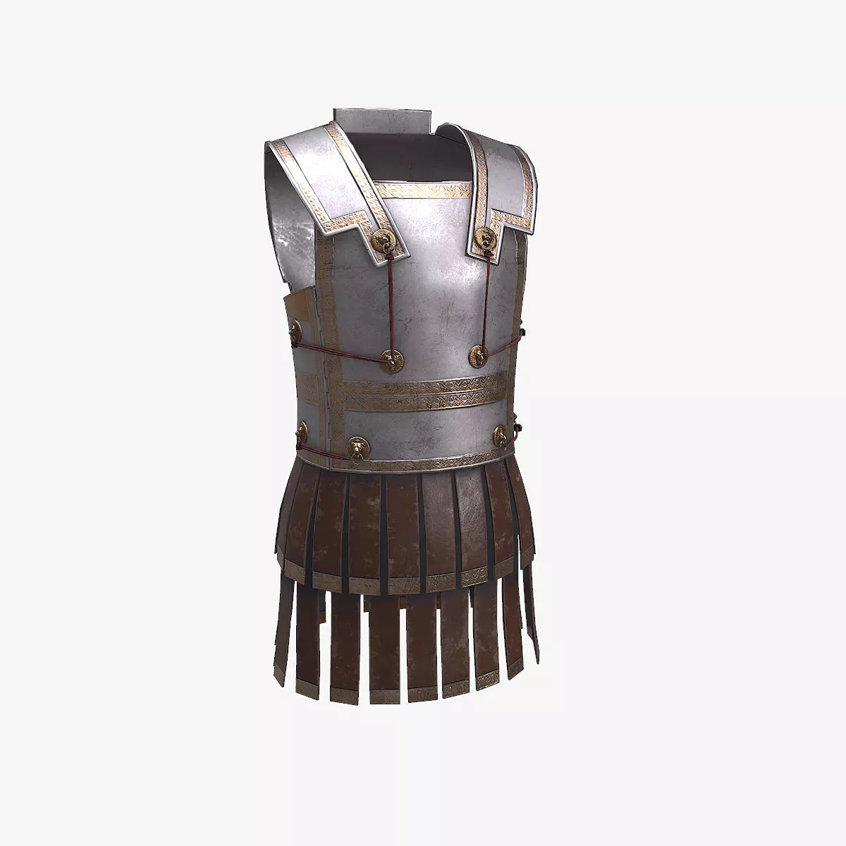 Ancient Armor PhillipsCuirass 3D Model Game Ready PBR Low Poly Low-poly 3D model