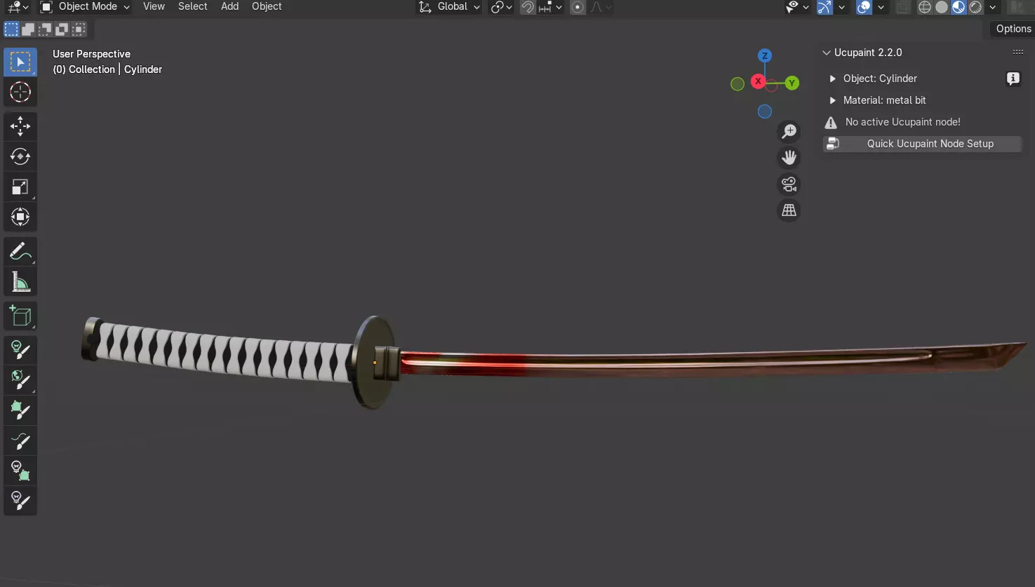 Katana sword - Game ready PBR weapon Low-poly 3D model