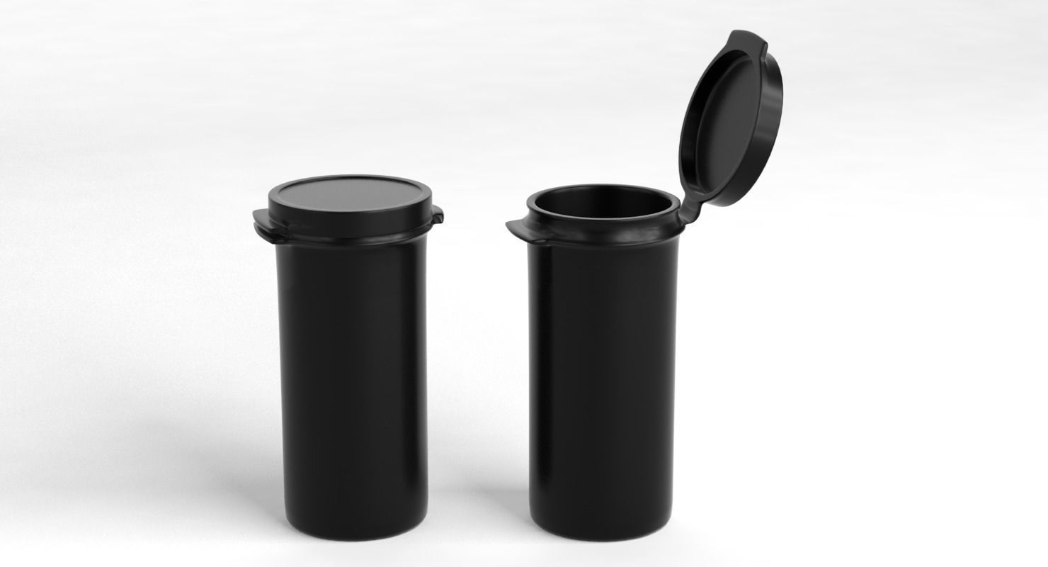 Plastic Hinged Lid Containers Low-poly 3D model_1