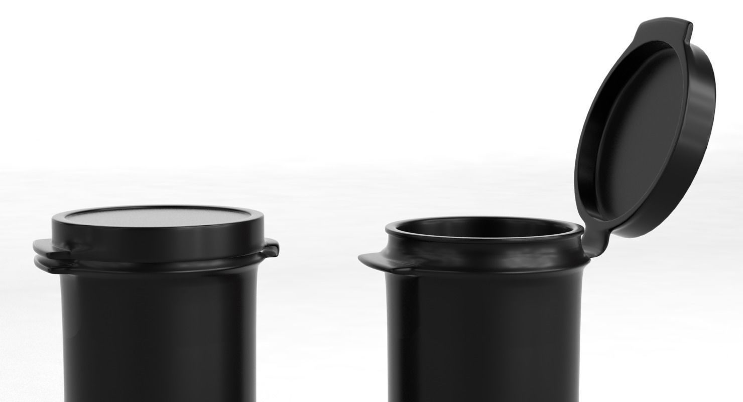 Plastic Hinged Lid Containers Low-poly 3D model_3