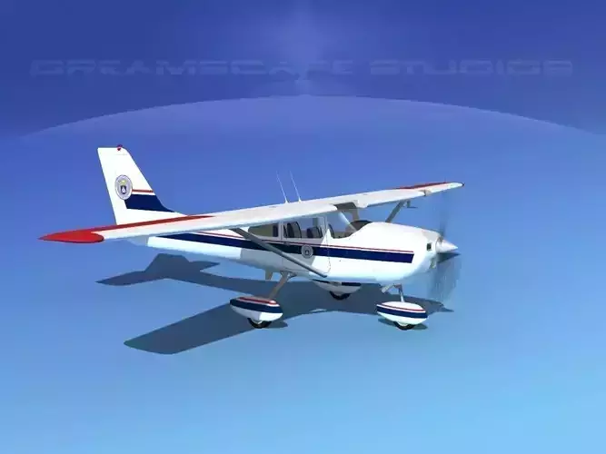 Cessna 172 Skyhawk 1967 V08 3D model