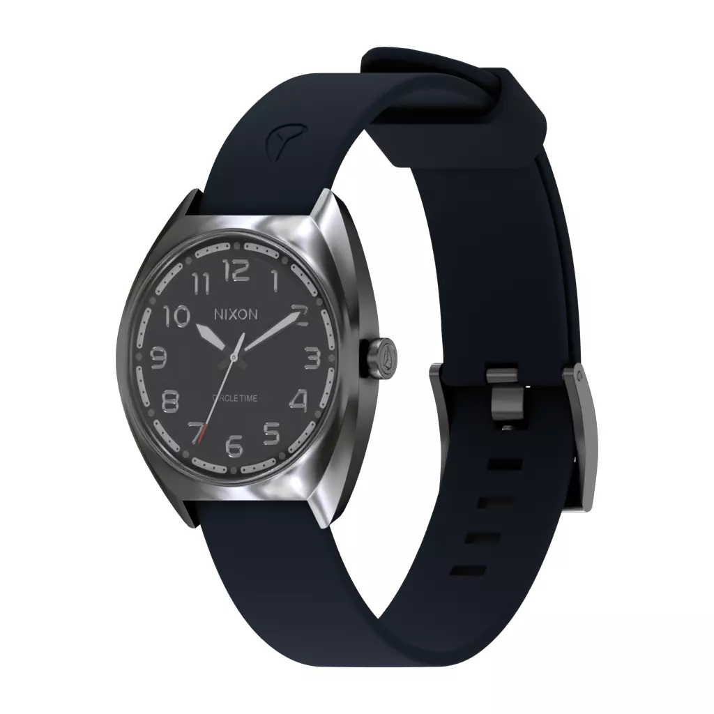 Nixon Mullet Silver Teal Low-poly 3D model