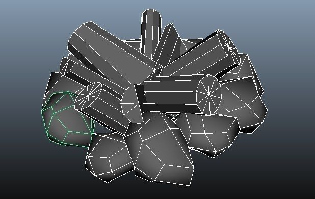 fire wood low poly  Free low-poly 3D model_4