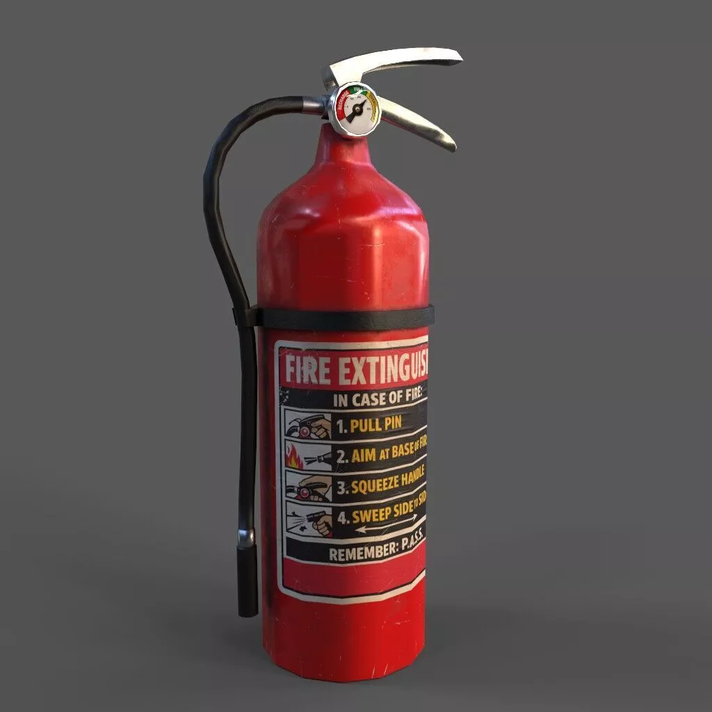 Fire Extinguisher Low-poly 3D model