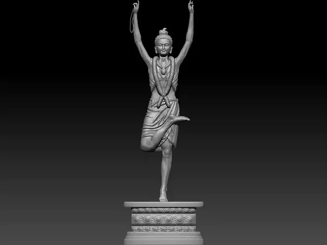 Neelkanth Varni in Tapasya Pose - Premium 3D Printable Sculpture
