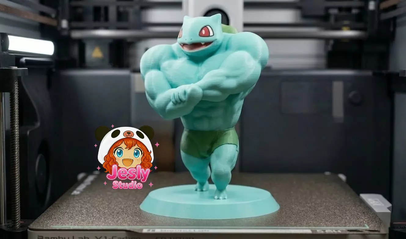 Ultra Swole Bulbasaur 3D STL 3D print model