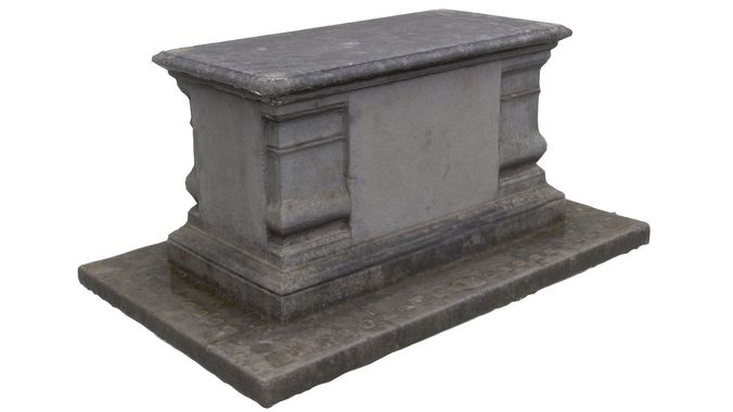 Tomb 01 - High and Low Poly Versions Low-poly 3D model
