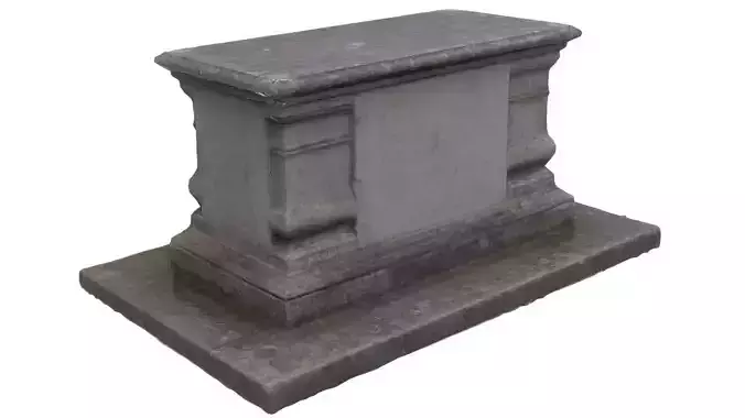 Tomb 01 - High and Low Poly Versions Low-poly 3D model