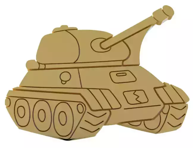 Shape cookie Tank 3D print model