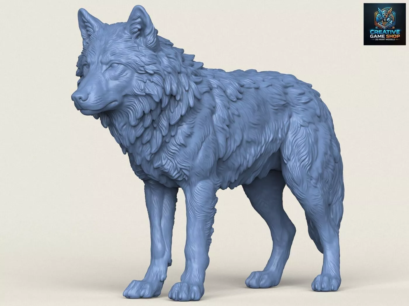 Himalayan Snow Wolf 3D print model