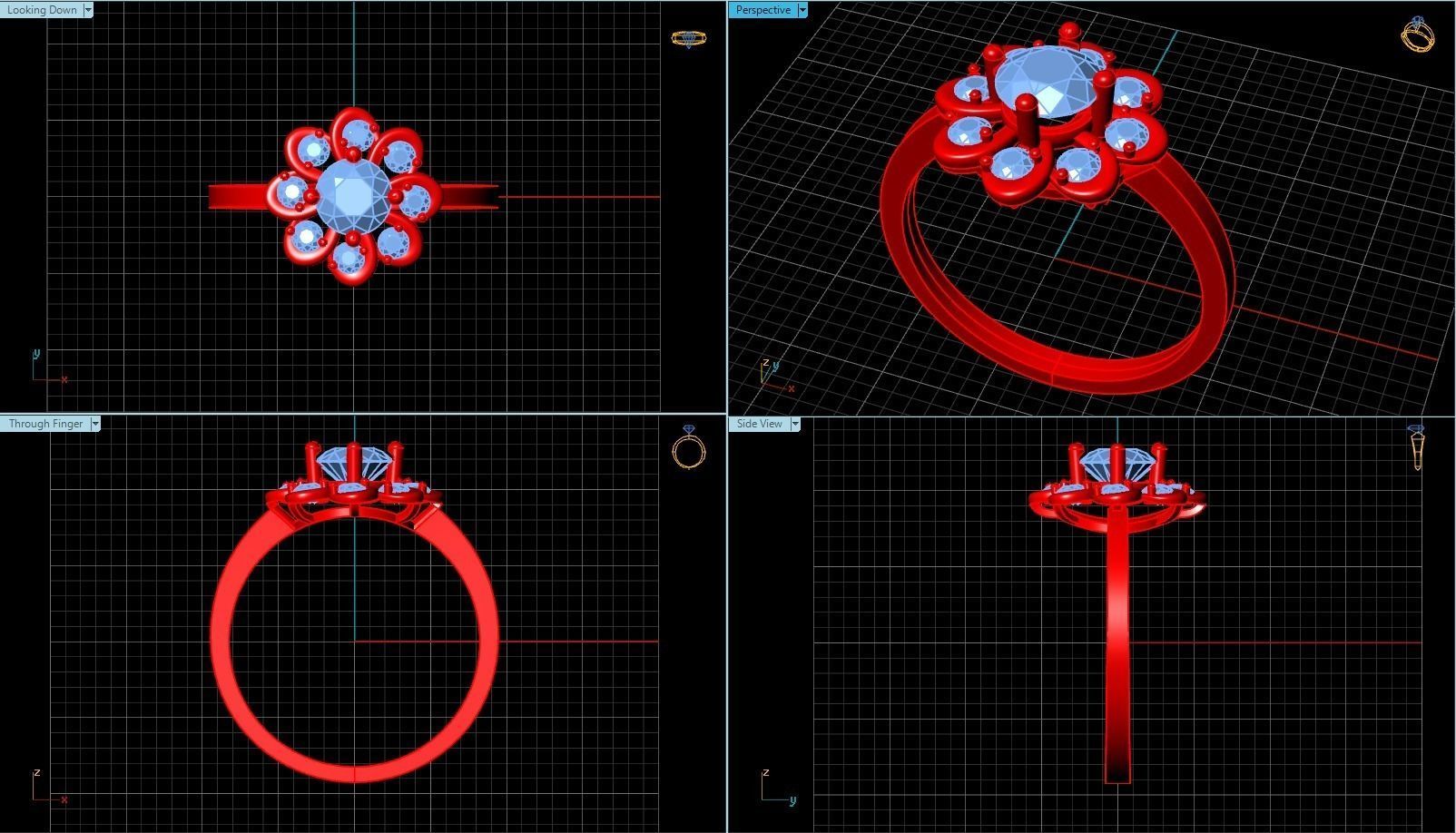 Ring T00161 3D print model_4