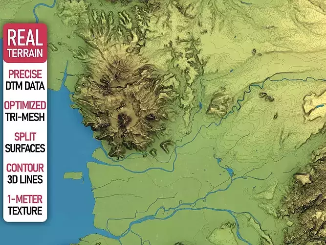 Kumamoto - Topography Terrain