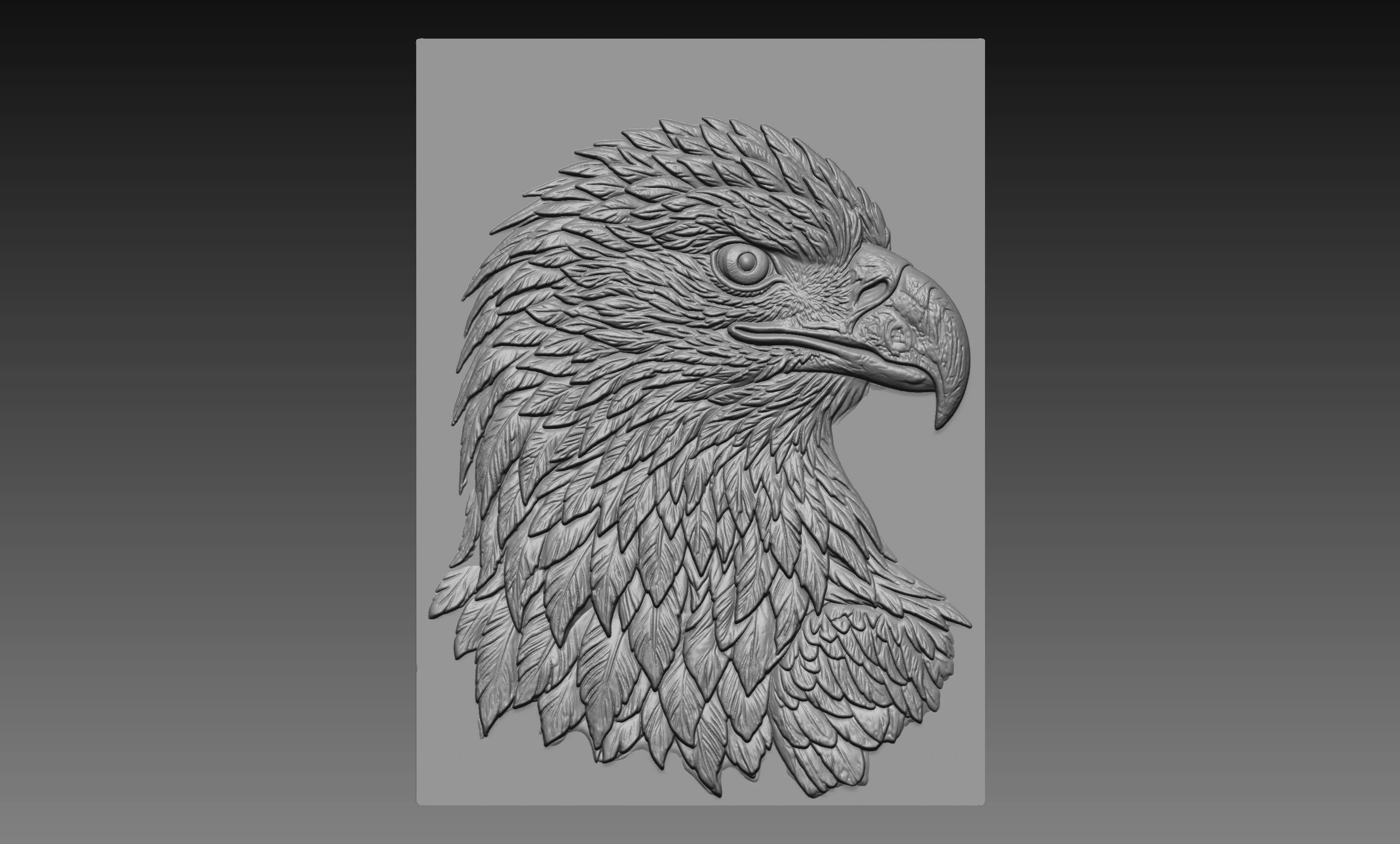 Bald Eagle Portrait Wildlife CNC Carving Model 3D print model