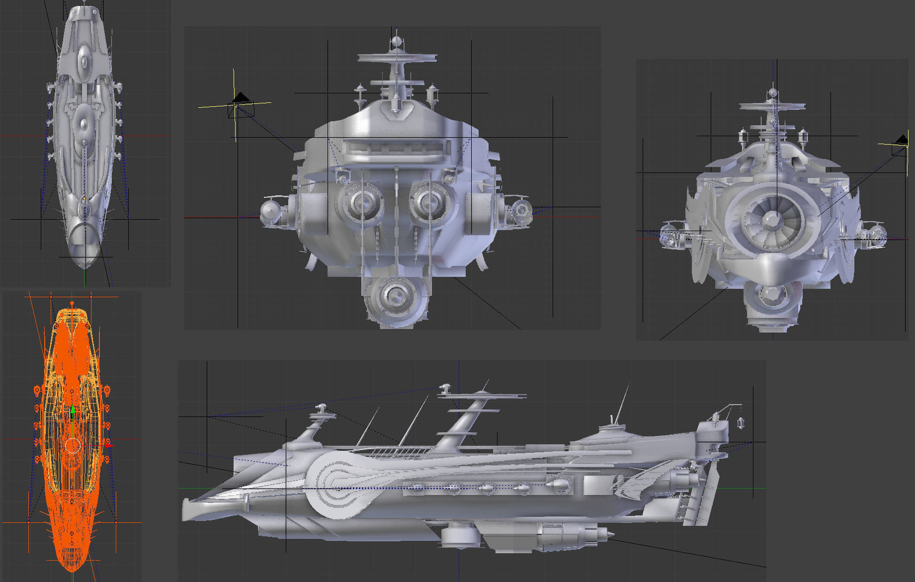 Star Galleon Low-poly 3D model_5