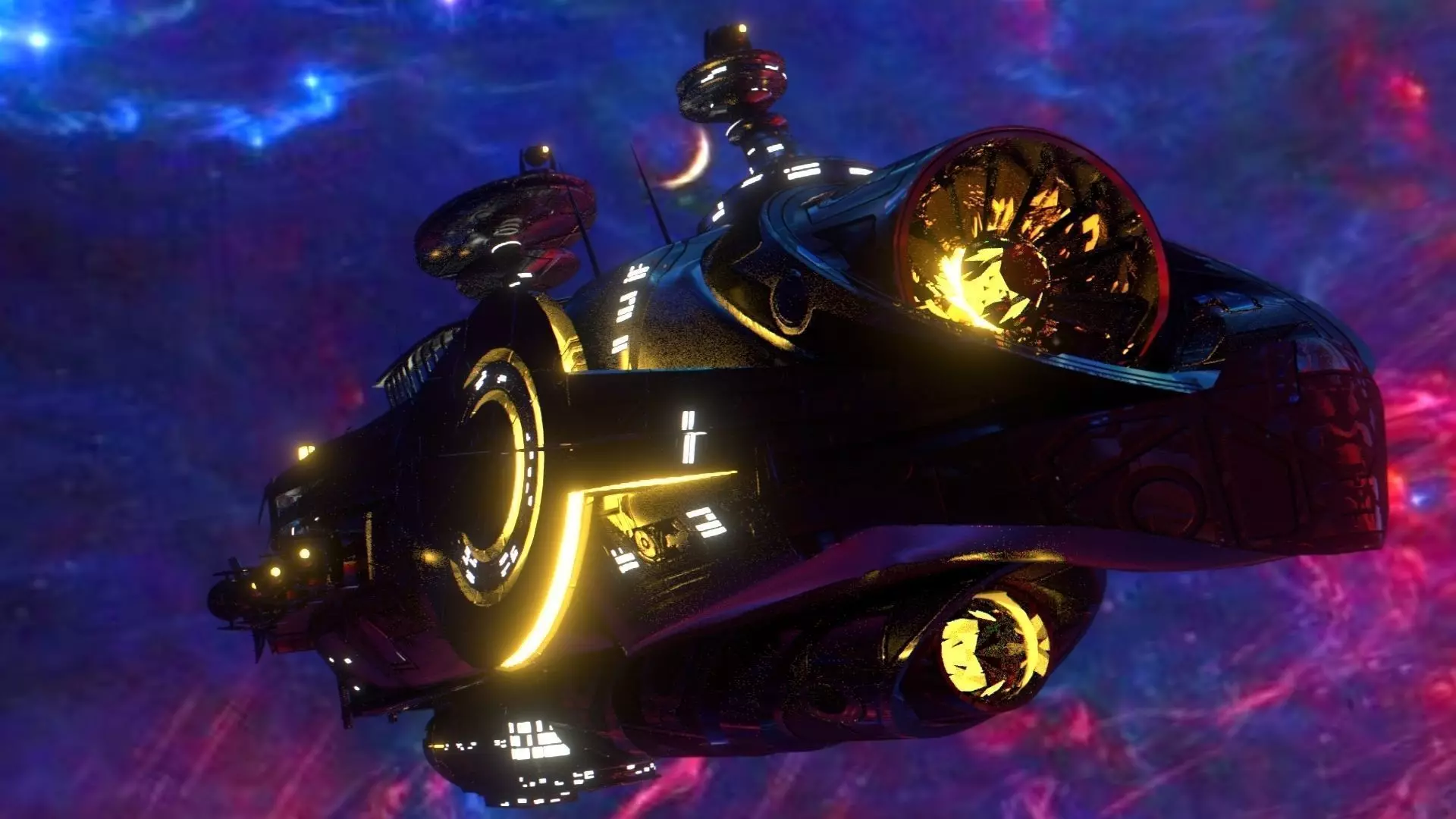 Star Galleon Low-poly 3D model_0