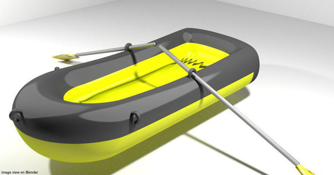 Inflatable row boat - Type 1 3D model