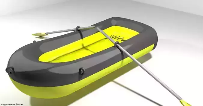 Inflatable row boat - Type 1 3D model