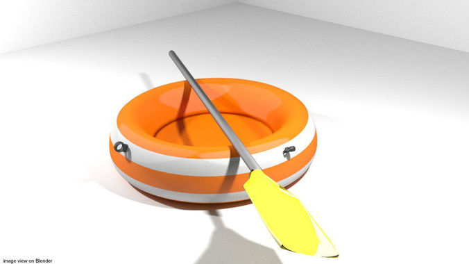 Inflatable row boat - Type 2 3D model