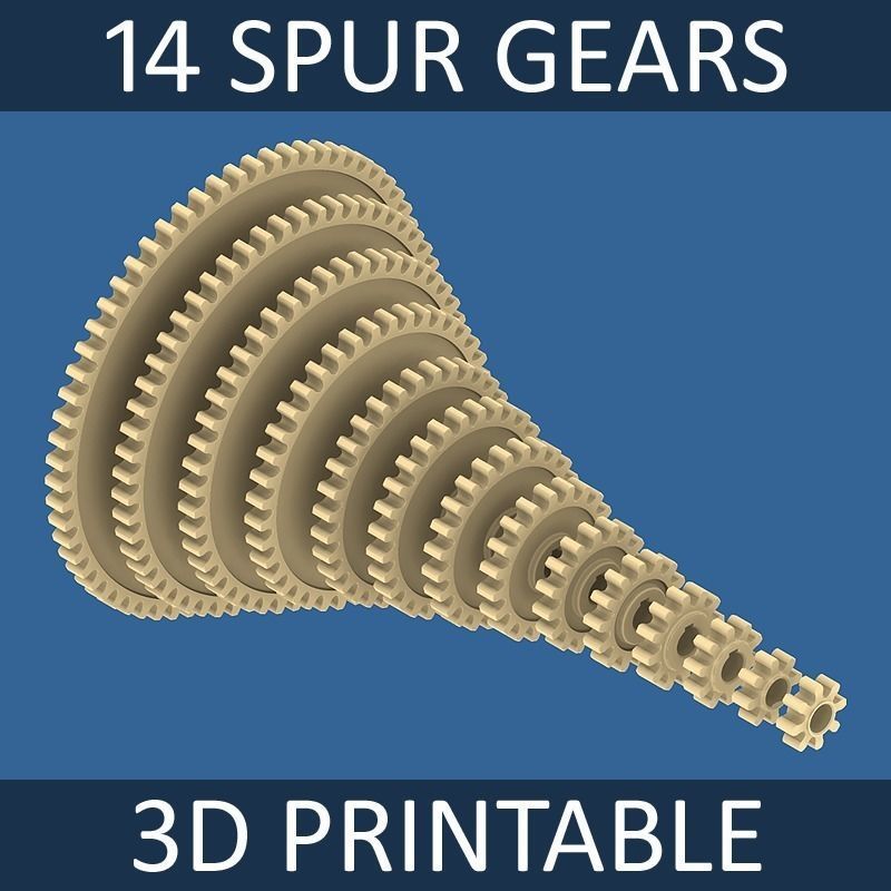 Spur Gear Collection 02 3D print model_1