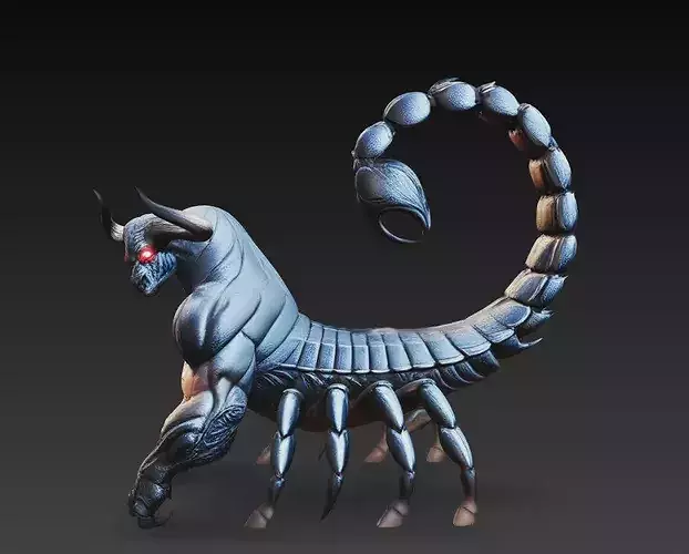 Stylized Demon Scorpion Beast Hybrid STL 3D Model