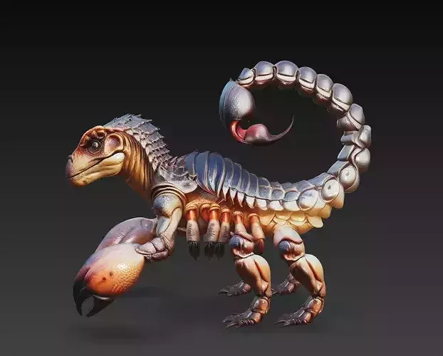 Stylized Scorpion Creature Hybrid STL 3D Model
