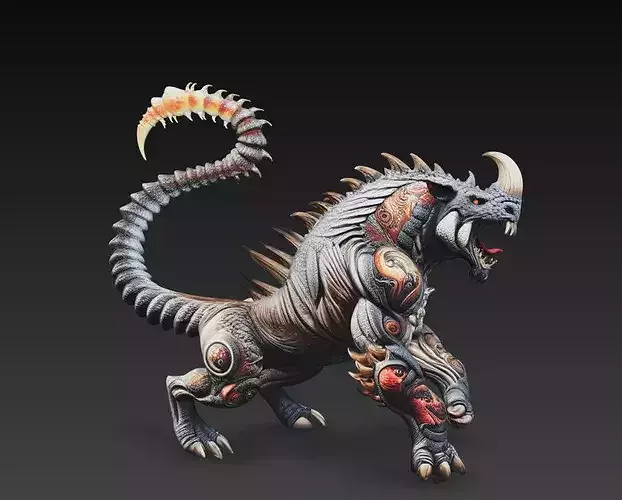 Stylized Scorpion Beast Hybrid Creature STL 3D Model