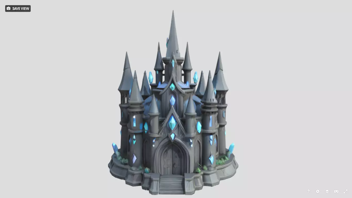 Fantasy Diamond Castle 3D model