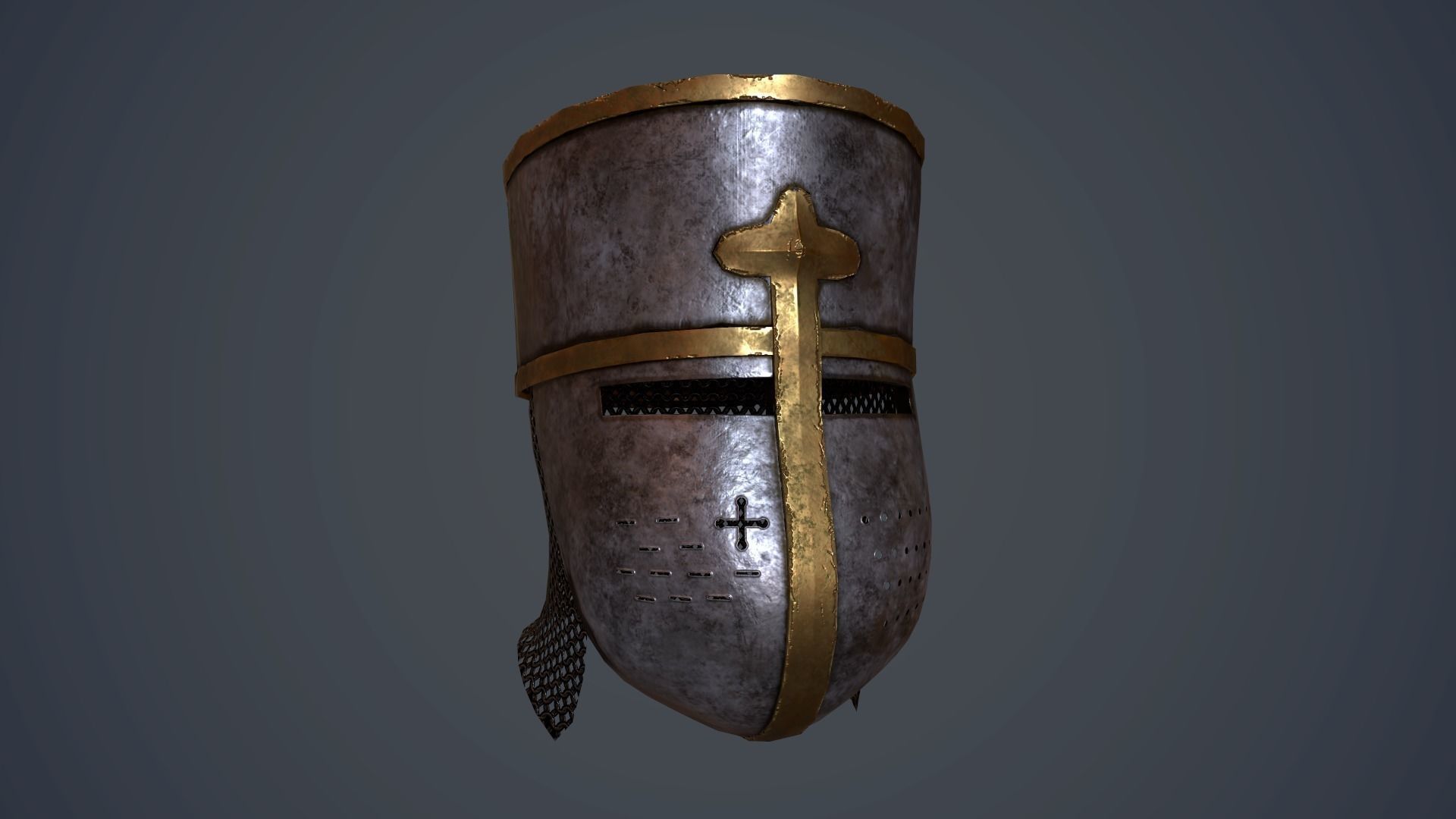 Helm No7 Free low-poly 3D model_2