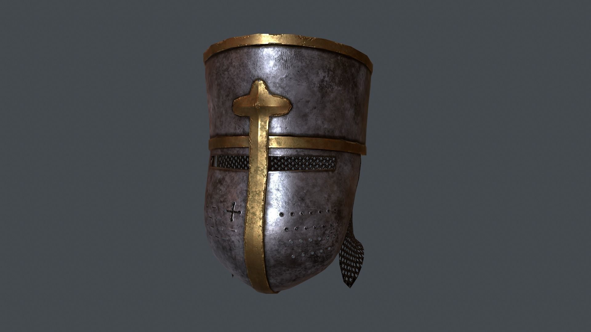 Helm No7 Free low-poly 3D model_6