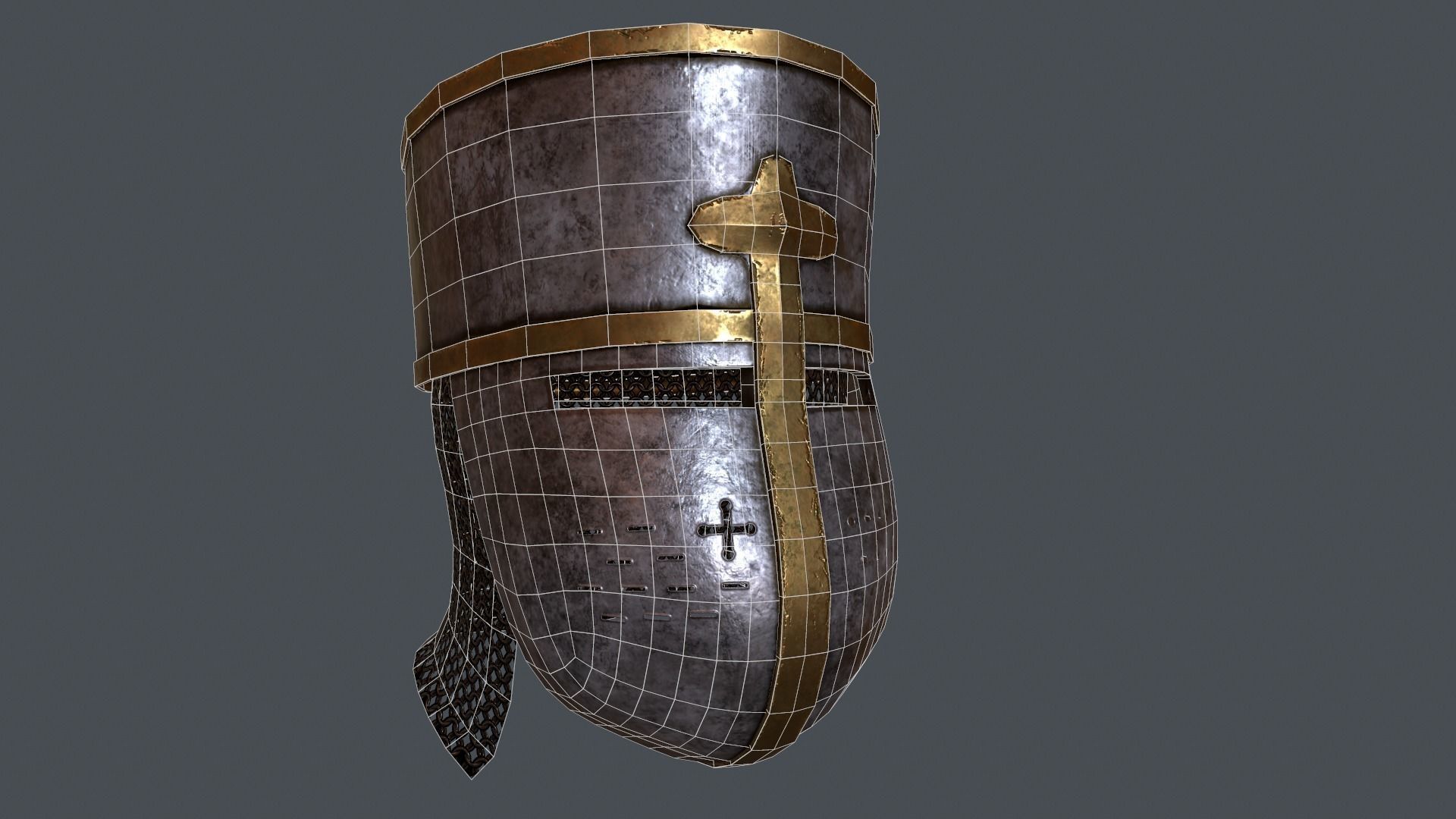 Helm No7 Free low-poly 3D model_7