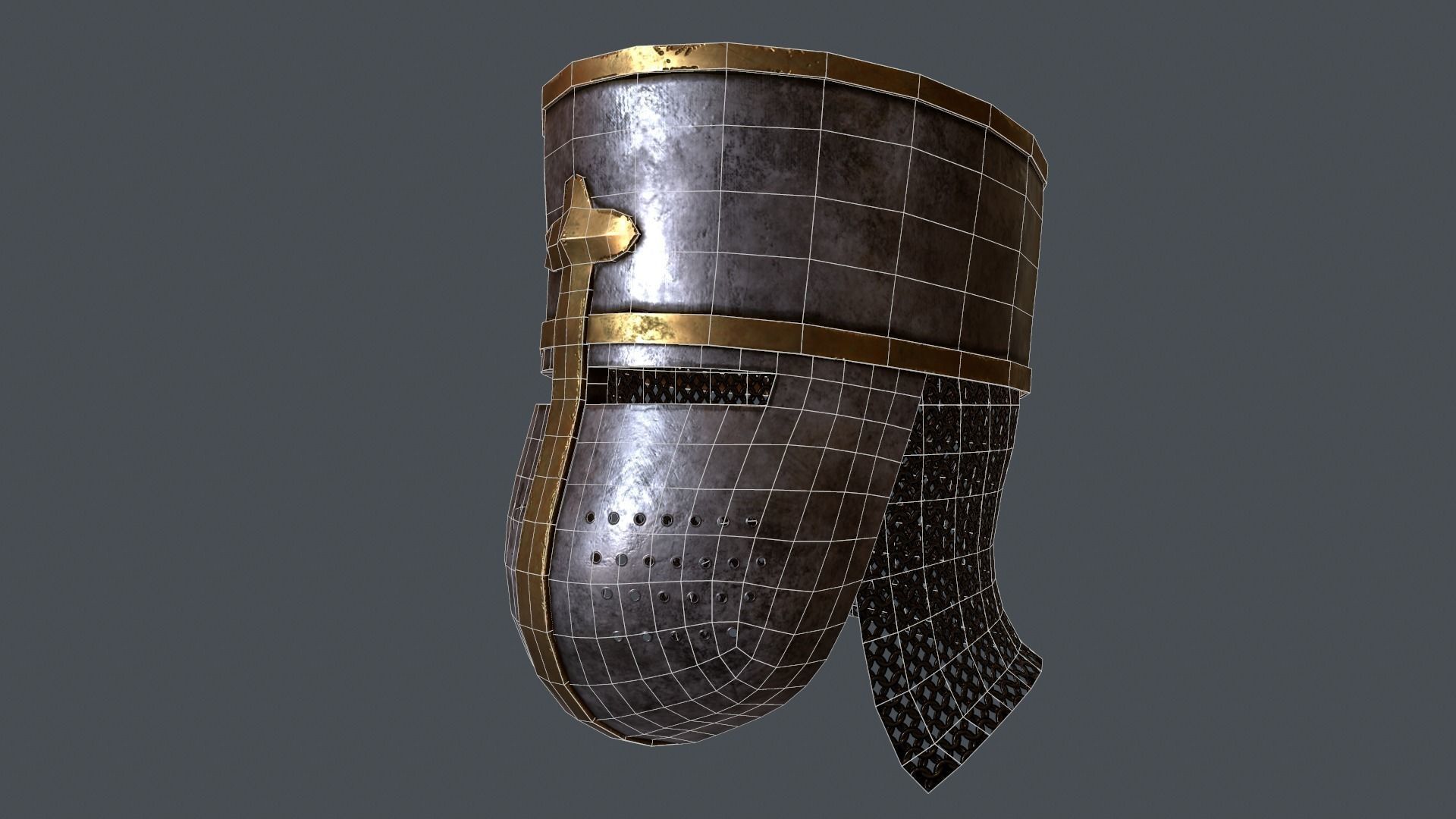 Helm No7 Free low-poly 3D model_8