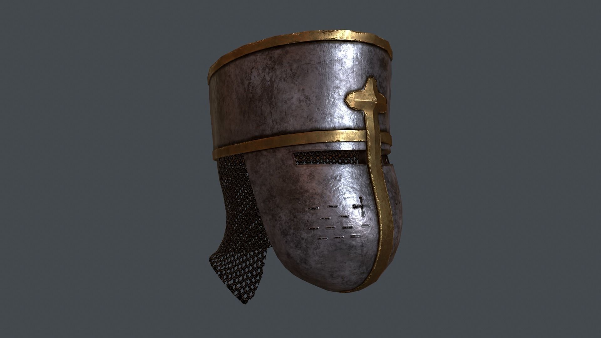 Helm No7 Free low-poly 3D model_3