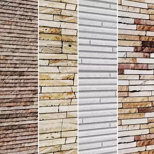 Stones collection brick wall textures -