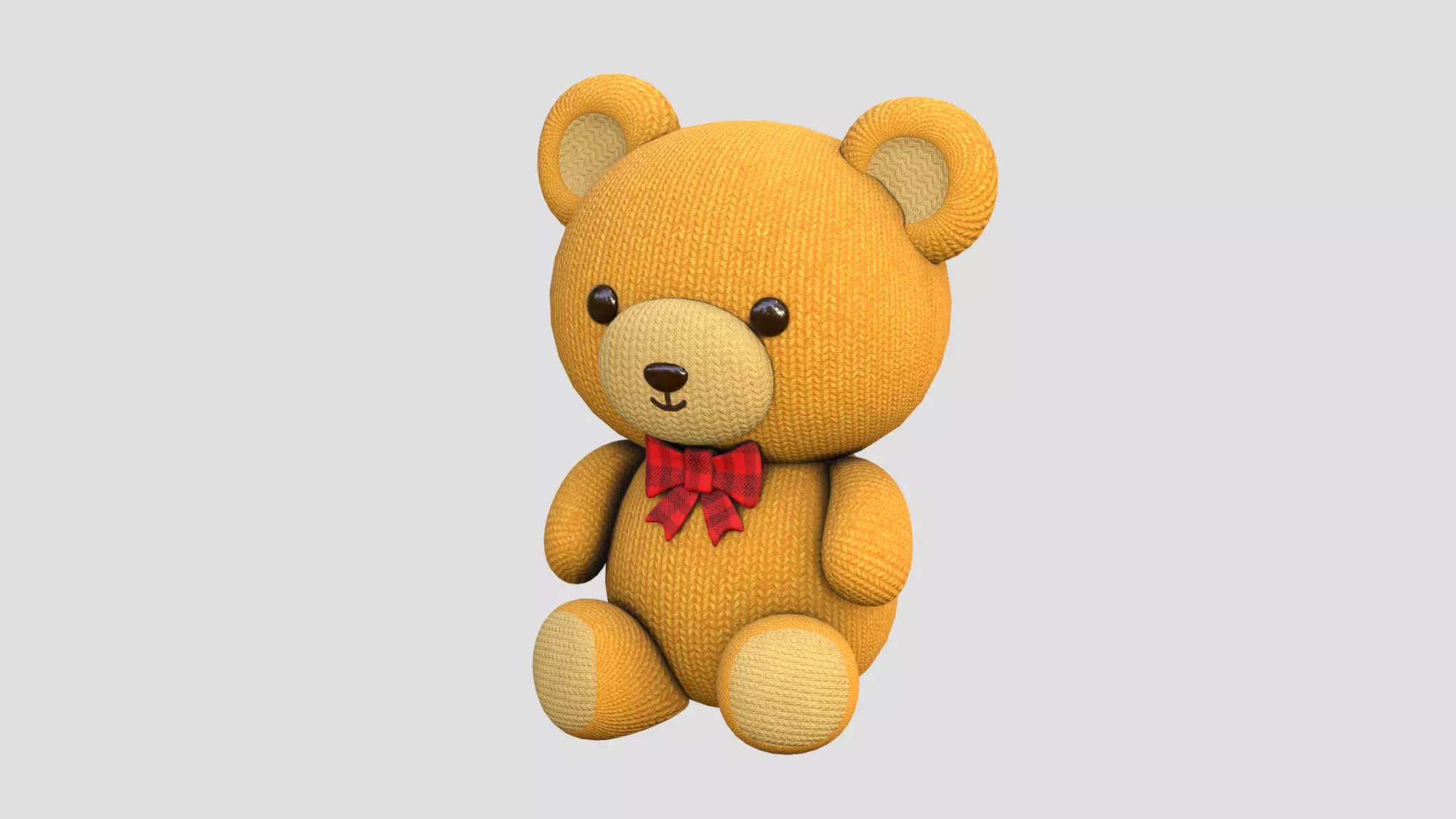 Teddy Bear Toy Low-poly 3D model