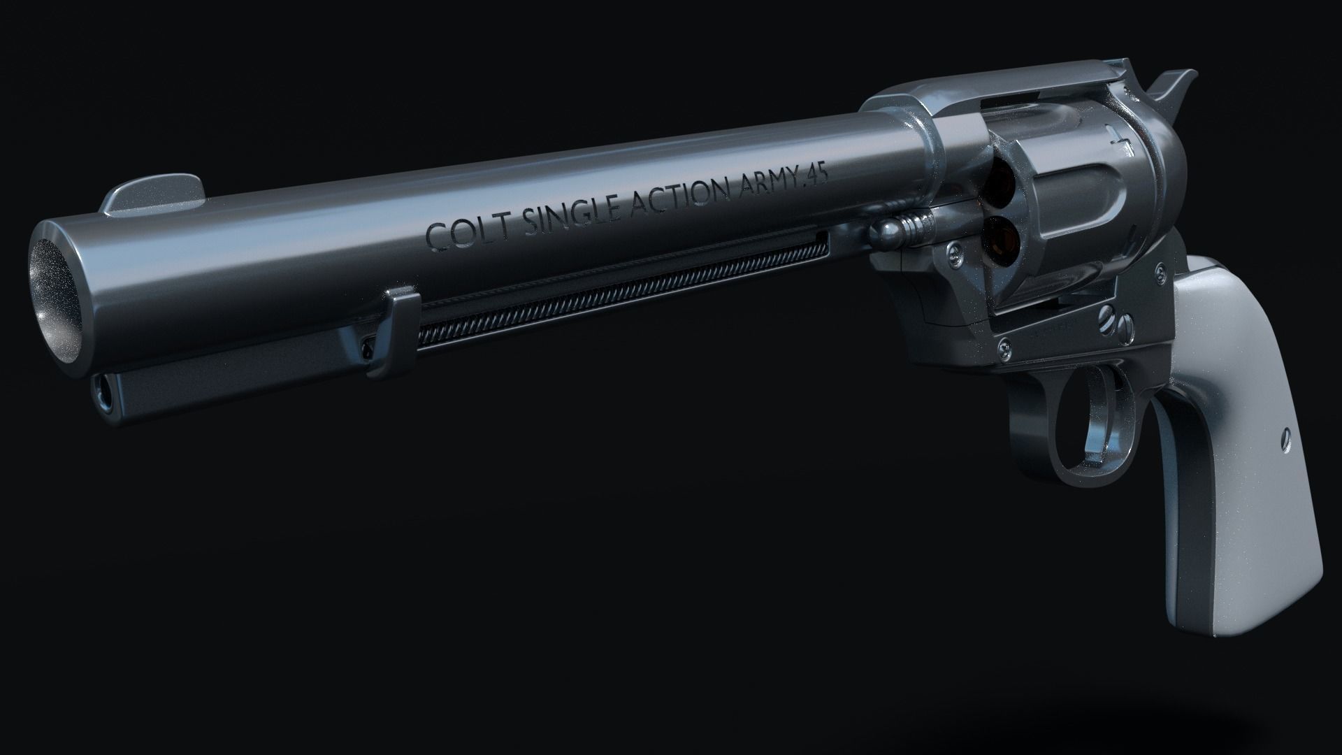 Colt Single Action Army Revolver 3D model_1