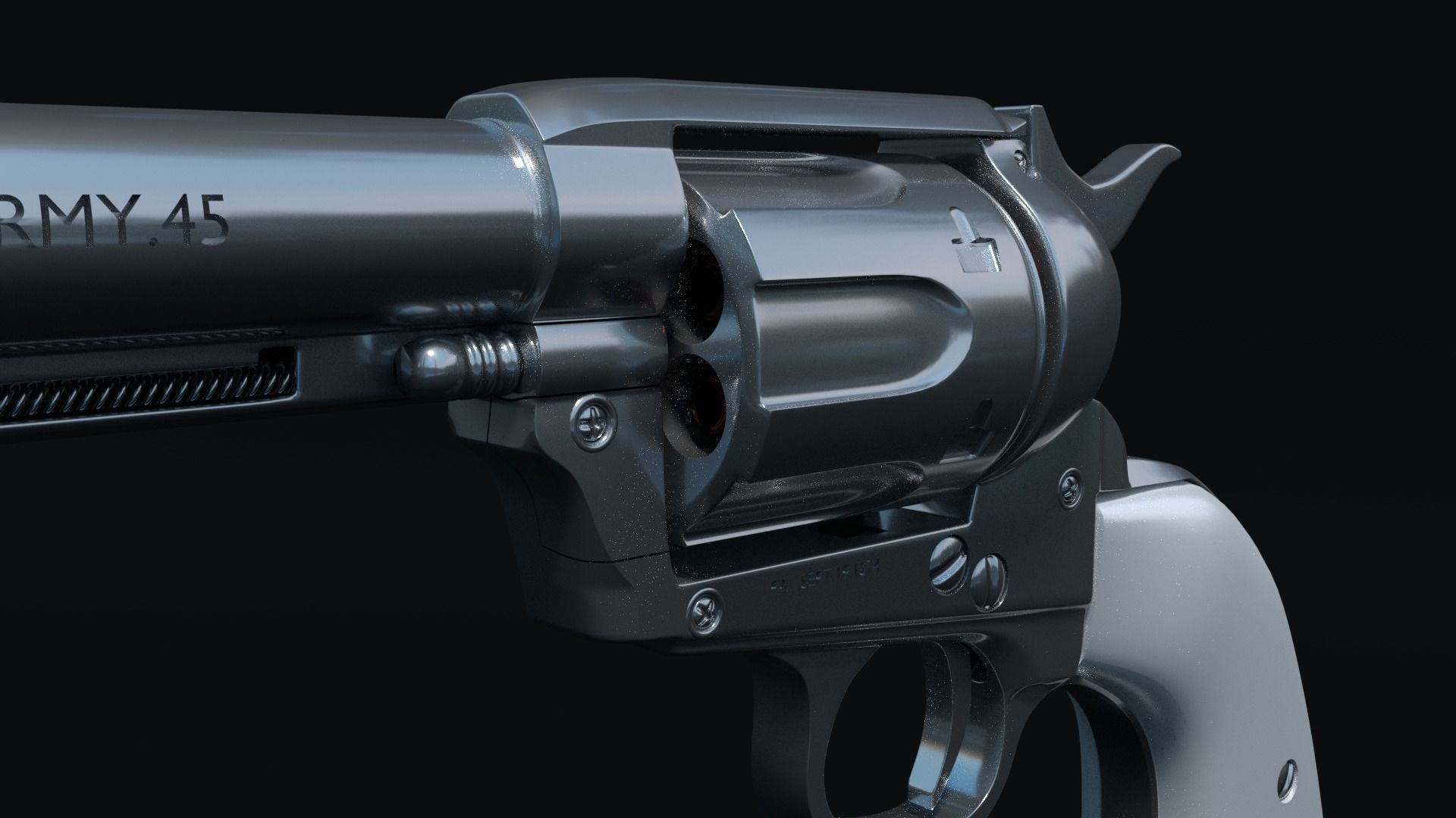 Colt Single Action Army Revolver 3D model_2