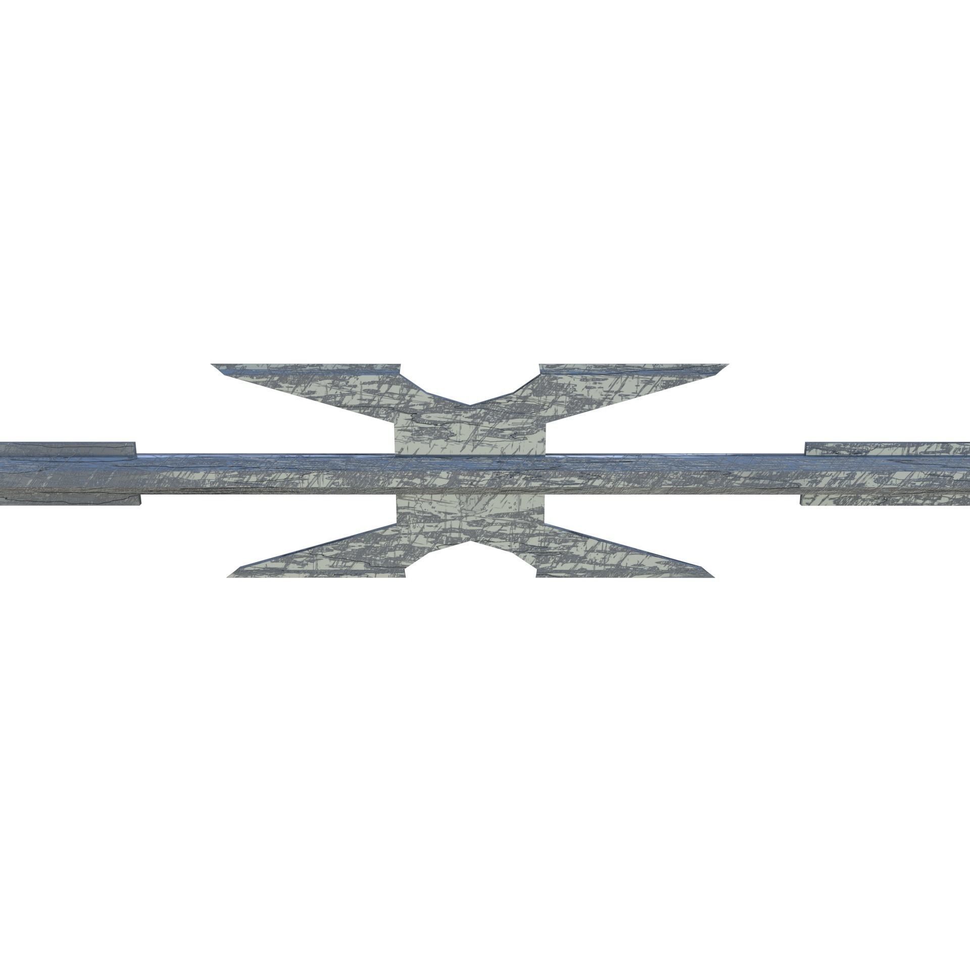 Razor Wire Low-poly 3D model_1