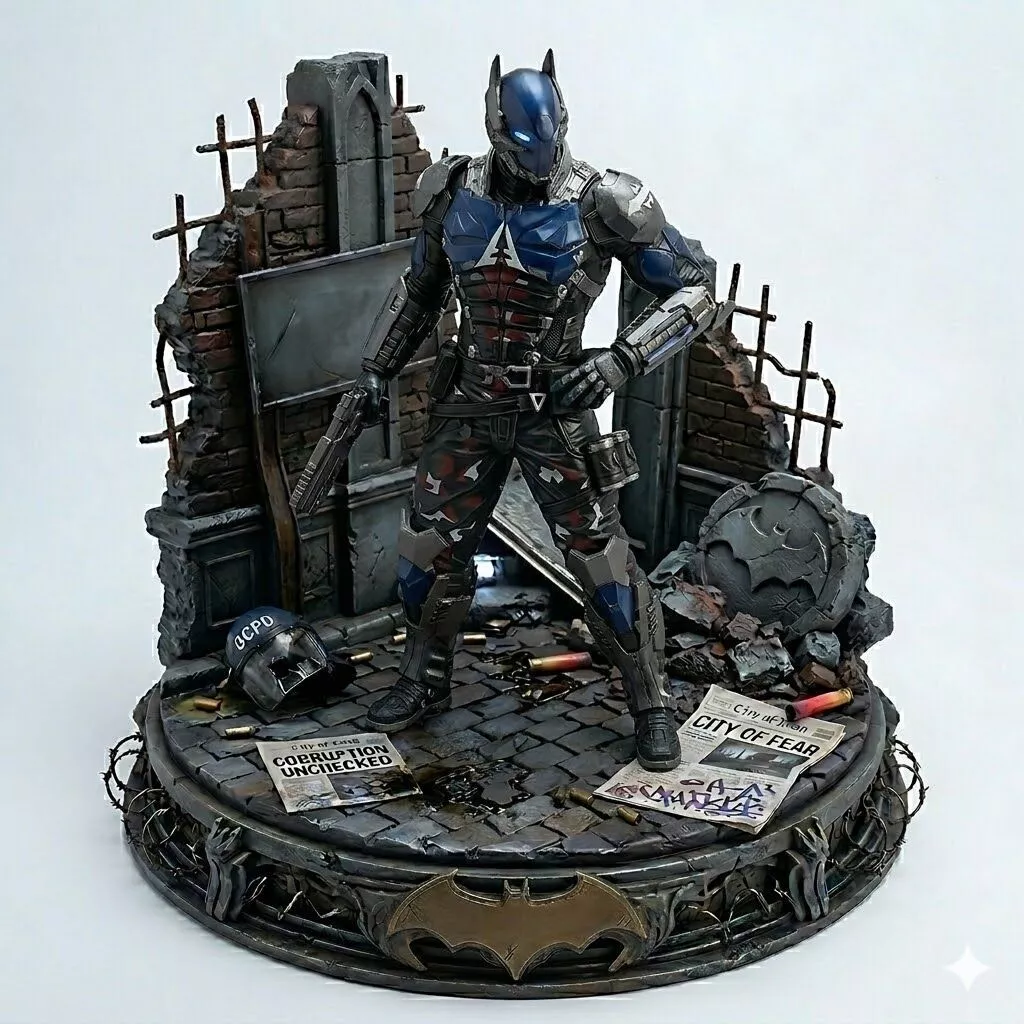 Tactical Dark Vigilante Urban Base STL 3D Print Figure 100mm 3D print model