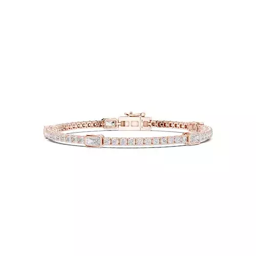 Radiant Round Diamond Tennis Bracelet 3dm stl renders animation
