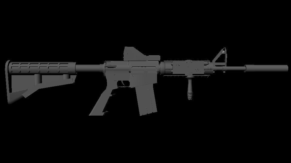 Maverick ar - rifle Free low-poly 3D model_3